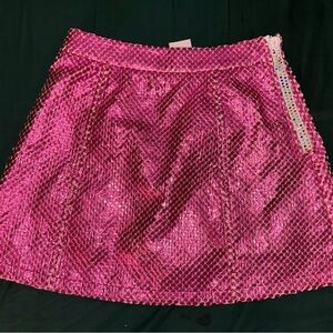 XS Queen of Sparkles Pink Sequin Women's Skirt NWOT